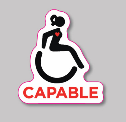 Capable Female Die-Cut Sticker