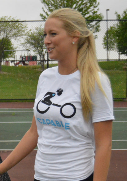 Capable unisex crew neck Cycling T-Shirt (black & white)